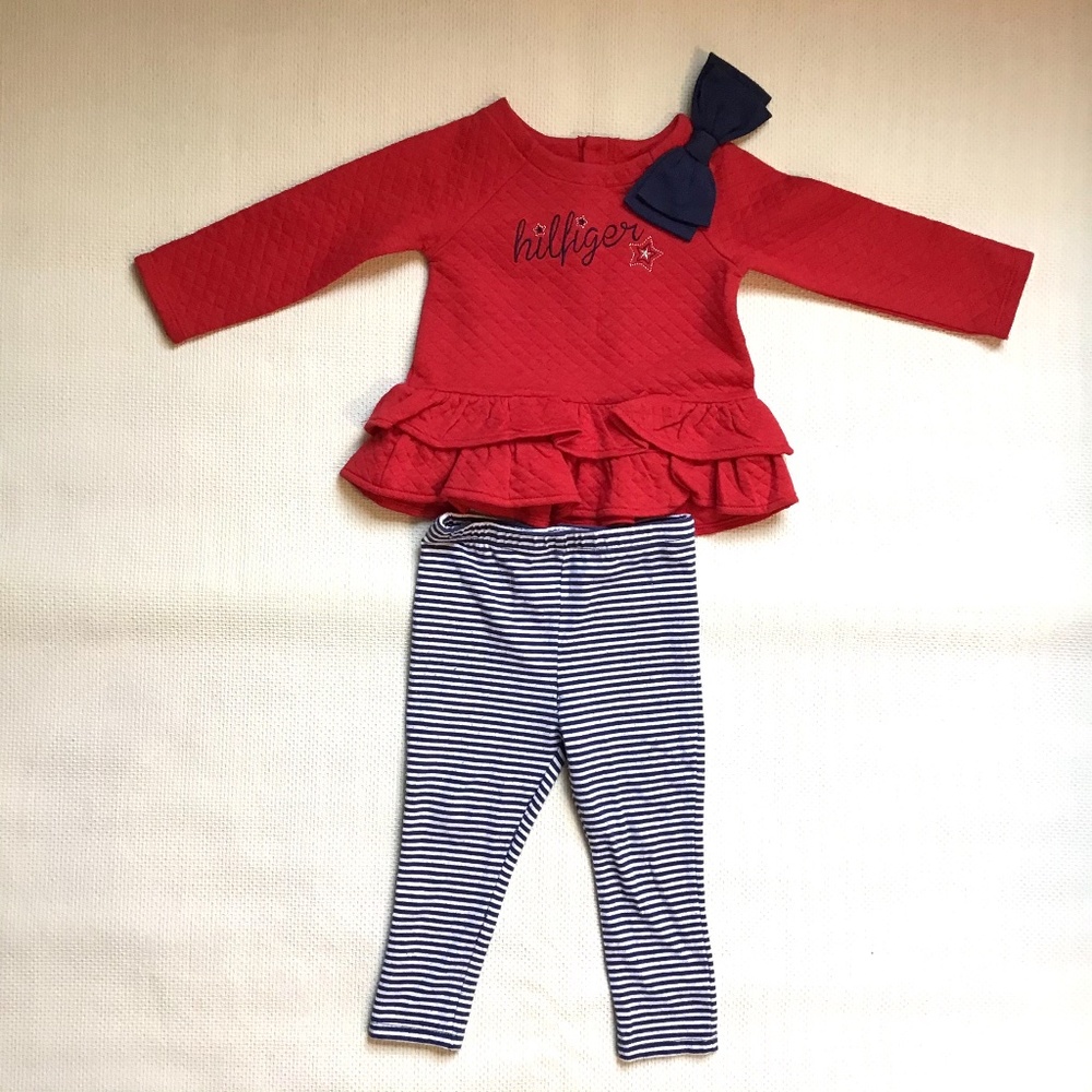 Girls Tommy Hilfiger Top and Legging Set
